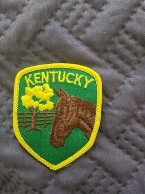 Kentucky Horse Embroidered Patch - Green & Yellow